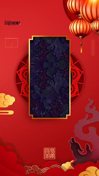 红色节气龙抬头创意海报背景