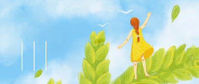 手绘创意小满插画微信公众号素材图片背景