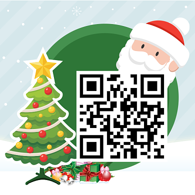 圣诞节手机二维码背景
