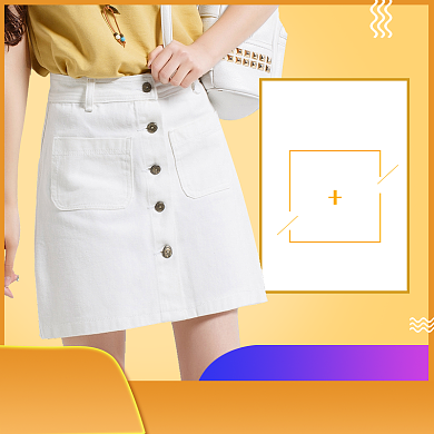 时尚秋款女装短裙淘宝主图直通车背景