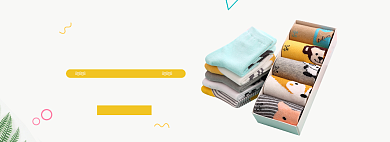 简约秋季长袜banner背景