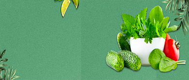 菜品绿色创意促销公众号首图背景