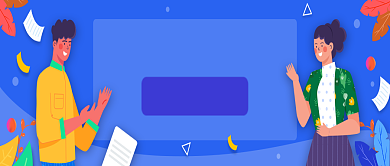 蓝色扁平化暑假兼职哪里找公众号首图背景