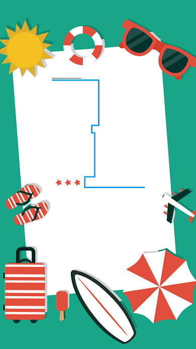 绿色夏日促销狂欢手机海报背景