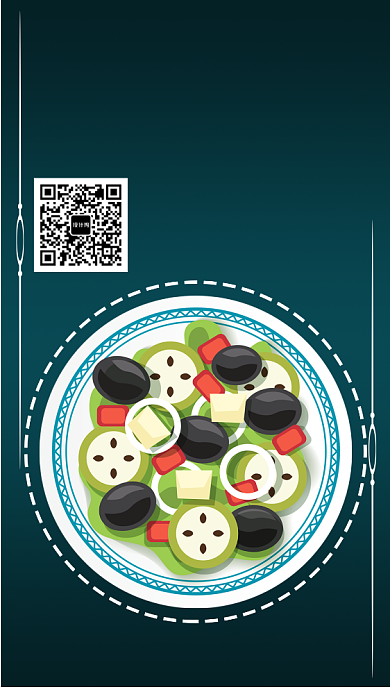 沙拉店手机海报宣传背景