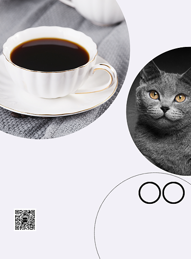 白色简约猫屎咖啡宣传印刷海报背景