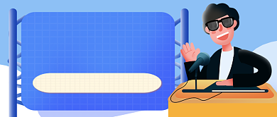 辩论赛卡通手绘手机首图背景