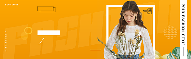 淘宝秋冬上新简约时尚女装banner背景