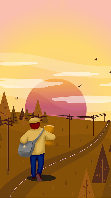 2020新年春运回家归家团圆手机海报背景