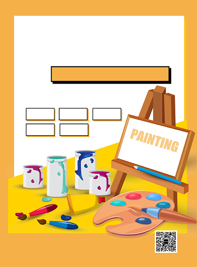 黄色扁平化美术教育培训招生广告宣传海报背景