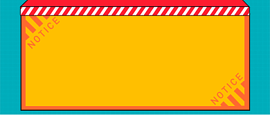 黄色漫画风格通用重要通知公众号首图背景