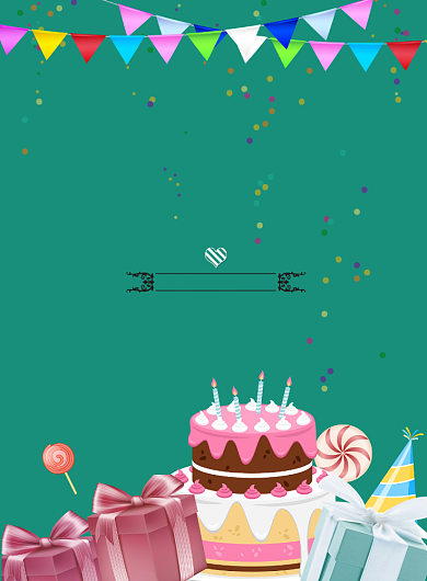 生日快乐祝福促销印刷海报背景