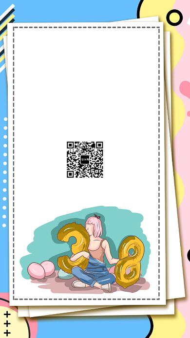 3月8日妇女节女神节手机海报背景