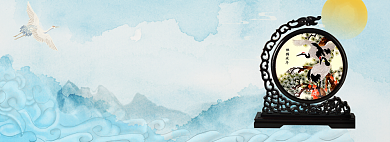 国潮摆件banner背景