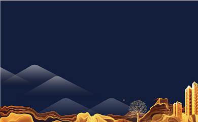 创意时尚高端金色地产名片背景