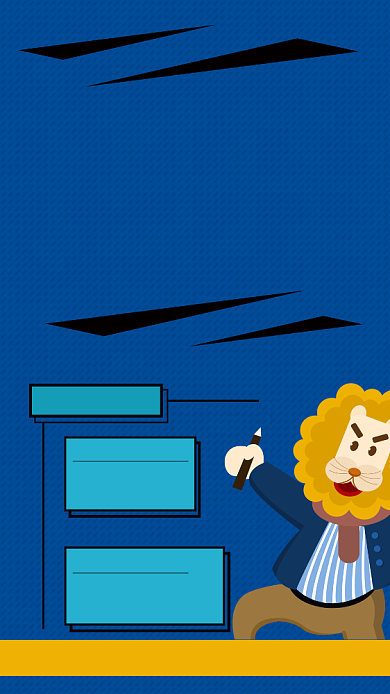 蓝色创意招聘手机海报背景