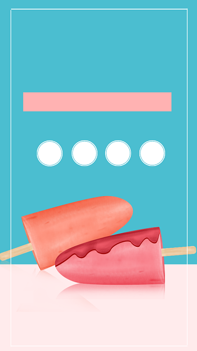 冰凉雪糕时尚简约蓝色创意宣传海报背景