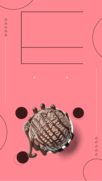 粉色冰激凌宣传手机海报背景