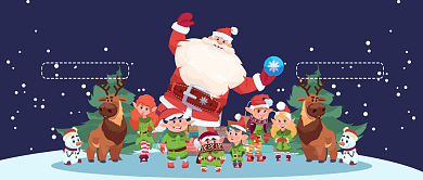 圣诞狂欢漫画公众号首图背景