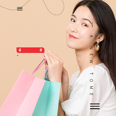 浅色时尚大气女装国庆焕新黄金周海报模板淘宝直通车图片背景