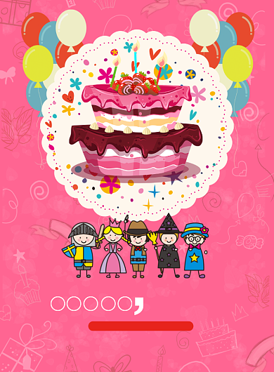生日祝福西饼促销印刷海报背景