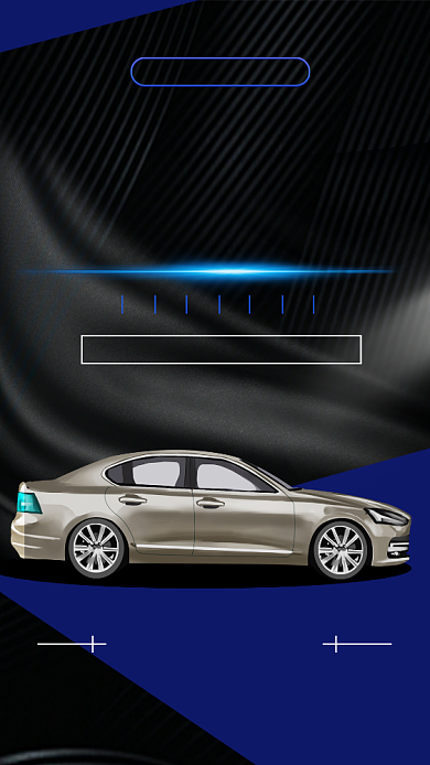 深蓝时尚简约汽车分期购手机海报背景