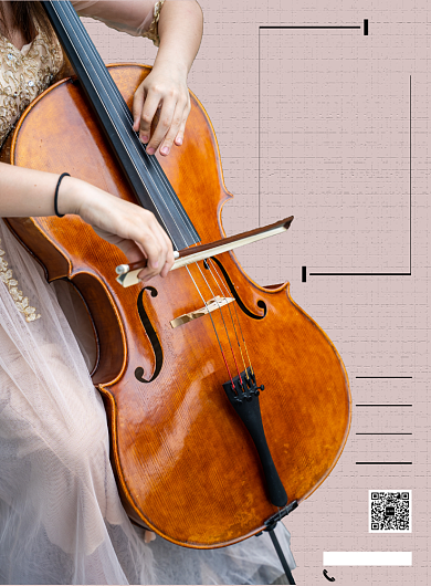 简约大提琴培训班招生印刷海报背景