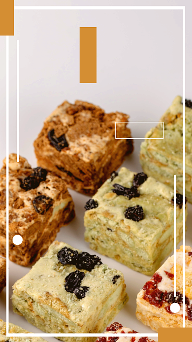 雪花酥甜品美食宣传海报背景