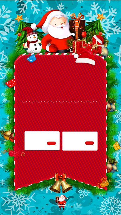 红色卡通圣诞快乐圣诞节促销宣传海报背景