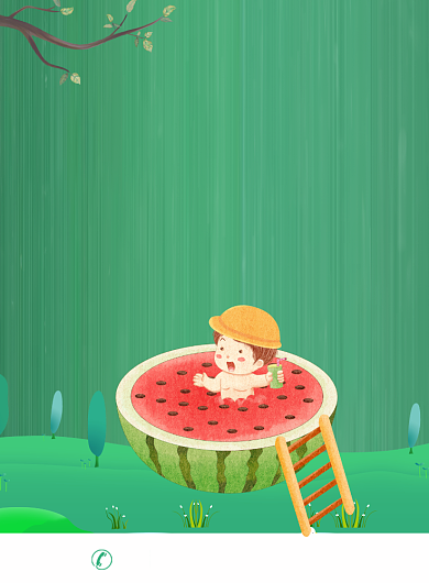 创意夏至时节海报背景