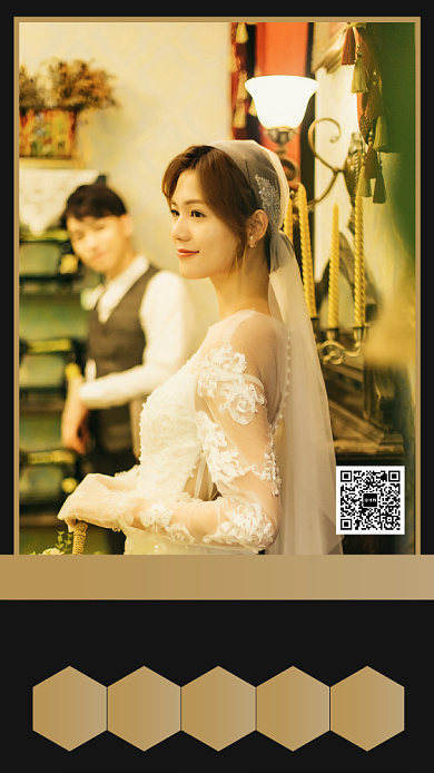 深色系大气高贵旅拍婚纱海报背景