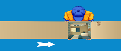 快速除甲醛卡通手绘手机首图背景