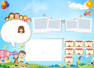 我要竞选大队长创意卡通小报背景