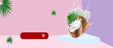 创意时尚新鲜水果椰子微信公众号素材图片背景