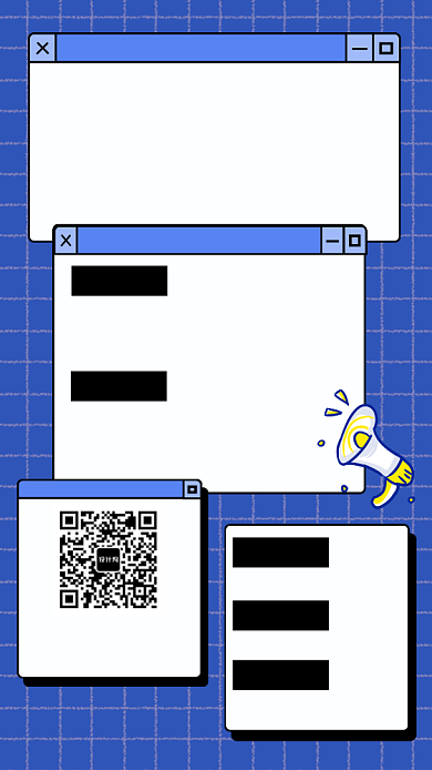 蓝色创意几何招贤纳士招聘手机海报模板背景