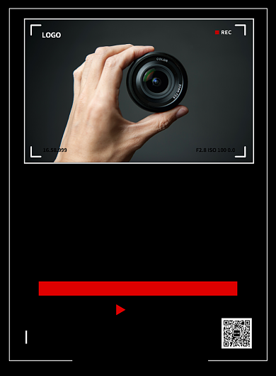 黑色背景摄影培训班印刷海报背景