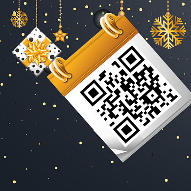 2019新年节日扫码二维码背景