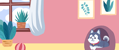 手绘萌宠微信公众号配图背景