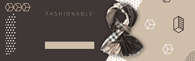 咖啡色服饰围巾时尚新品促销banner背景