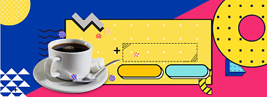 马克杯海报banner背景