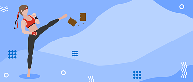 女子跆拳道训练公众号首图背景