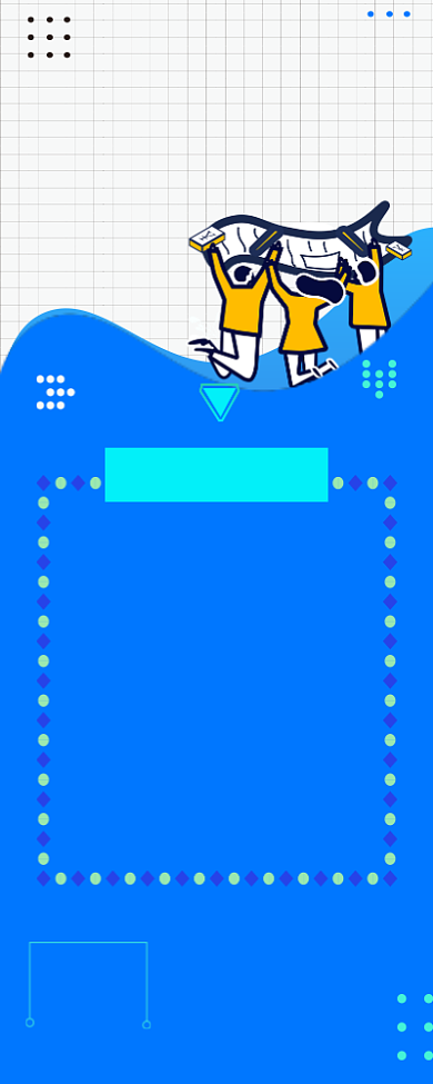 简约孟菲斯人物招聘教师招聘长图海报背景