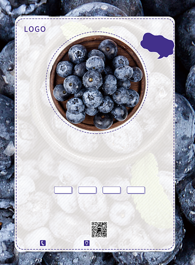 水果蓝莓促销海报背景