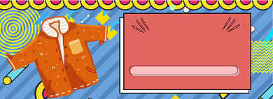 卡通手绘风童装上新淘宝banner背景