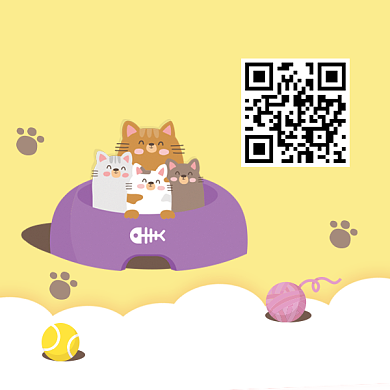 卡通宠物店二维码背景