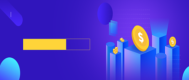 紫色简约理财平台公众号首图背景