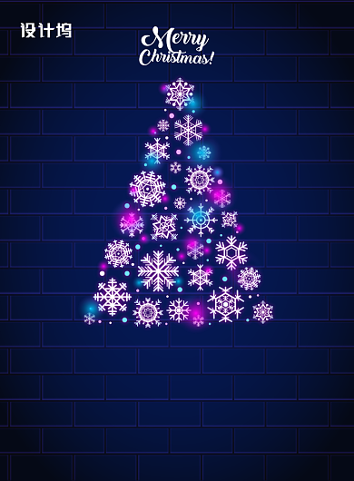 简约深色圣诞节广告印刷模板海报背景