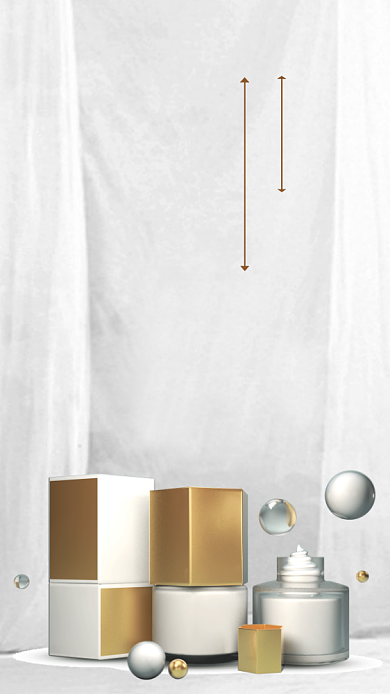 白色简约美妆节促销手机海报背景