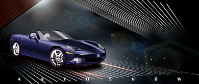 黑金大气春季车展公众号首图背景