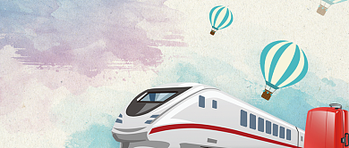 卡通唯美平安春运宣传海报微信公众号素材图片背景